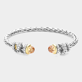 CZ Stone Tip Cuff Bracelet