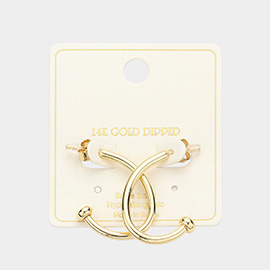 14K Gold Dipped Half Hoop Earrings