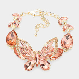 Multi Stone Butterfly Evening Bracelet