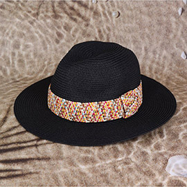 Multi Color Straw band Straw Hat