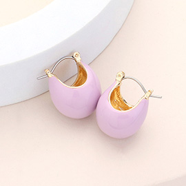 Enamel Bean Pin Catch Earrings