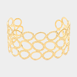 Metal Open Oval Cuff Bracelet