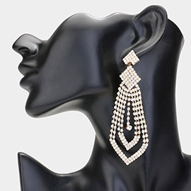 Rhinestone Paved Evening Earrings