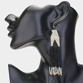 Beads Fringe Statement Earrings