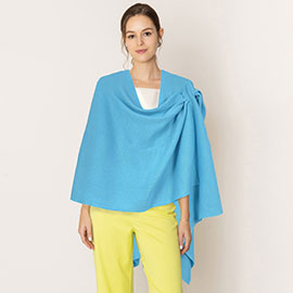 Shoulder Strap Solid Ruana Poncho