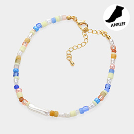 Pearl Pointed Beaded Anklet