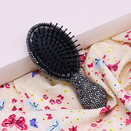 Bling Rhinestone Pave Mini Hair Brush