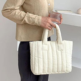 Quilted Padded Hand Bag / Tote Bag