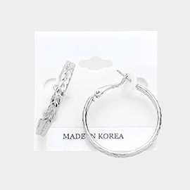 Textured Metal Hoop Earrings