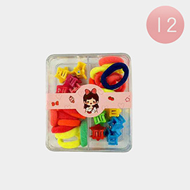 12PACKS - Mini Star Claw Pins Hair Bands Box