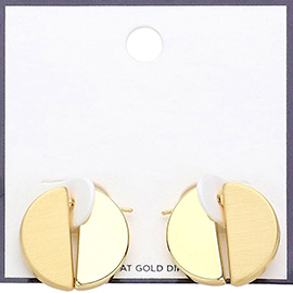 SECRET BOX_14K Gold Dipped Circle Earrings