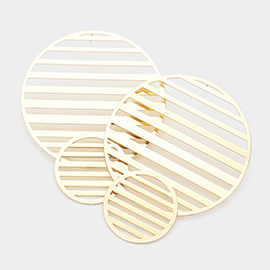 Double Flat Circe Cutout Earrings