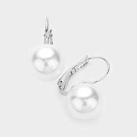 Pearl Lever Back Earrings