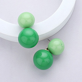 Double Resin Ball Earrings