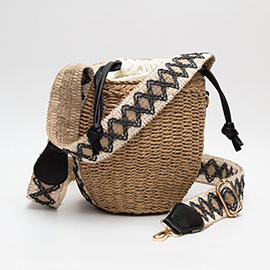 Straw Rope Bucket Bag / Crossbody Bag