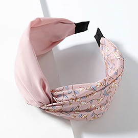 Flower Printed Knot Headband