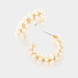 Pearl Hoop Earrings