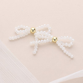 Faceted Beaded Bow Earrings