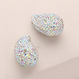 Bling Studded Teardrop Earrings