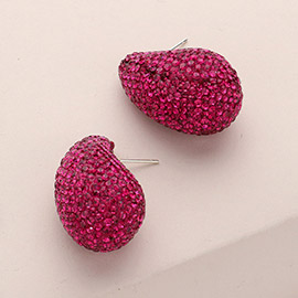 Bling Studded Teardrop Earrings