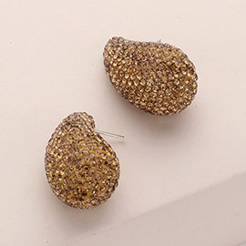 Bling Studded Teardrop Earrings