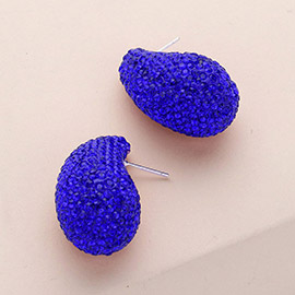 Bling Studded Teardrop Earrings