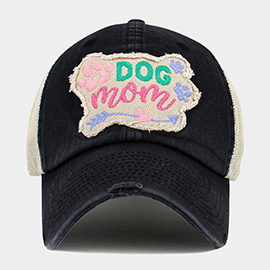 DOG MOM Message Vintage Baseball Cap