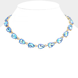 Teardrop Cluster Link Necklace