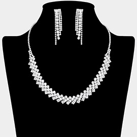 Rhinestone Paved U Shaped Necklace