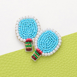 Seed Beaded Pickleball Paddle Earrings