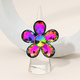 Flower Stone Cluster Stretch Ring