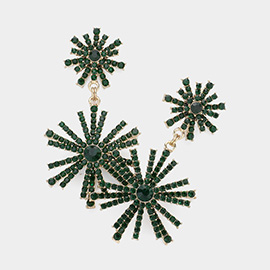 Rhinestone Embellished Dangle Evening Earrings