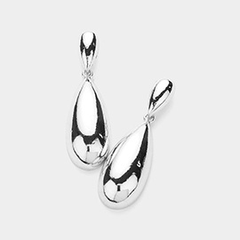 Metal Teardrop Dangle Earrings