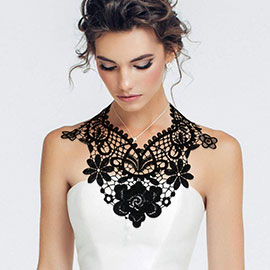 Flower Lace Embroidered Collar Necklace