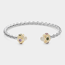 CZ Stone Tip Cuff Bracelet