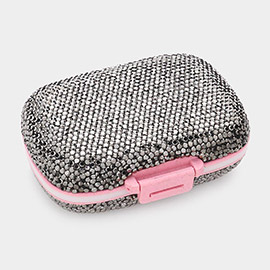 Bling Studded Pill Organizer Case