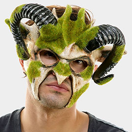 Woodland Demon Mask with Horns