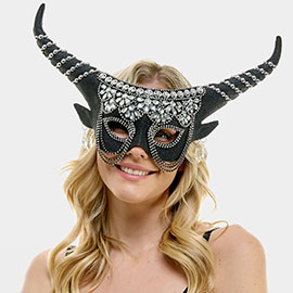 Jeweled Mask With Horn
