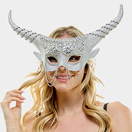 Jeweled Mask With Horn