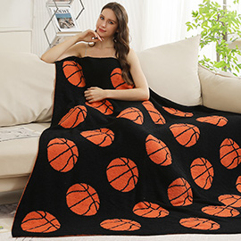 Basketball Reversible Throw Blanket