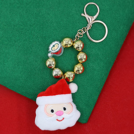 Santa Plush Doll Charm Christmas Key Chain