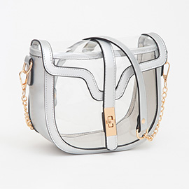 Clear Transparent Saddle Bag