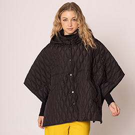 Wave Pattern Padded Cape