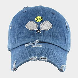 Pickleball Paddle Ball Vintage Baseball Cap