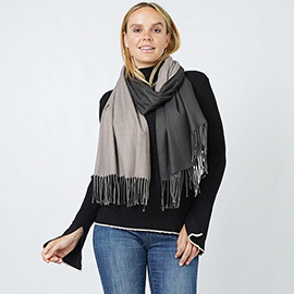 Reversible Solid Shawl Oblong Scarf