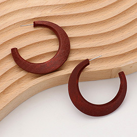 Wood Hoop Earrings