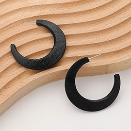 Wood Hoop Earrings