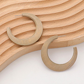 Wood Hoop Earrings