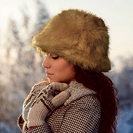 Fuzzy Faux Fur Bucket Hat