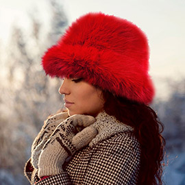 Fuzzy Faux Fur Bucket Hat